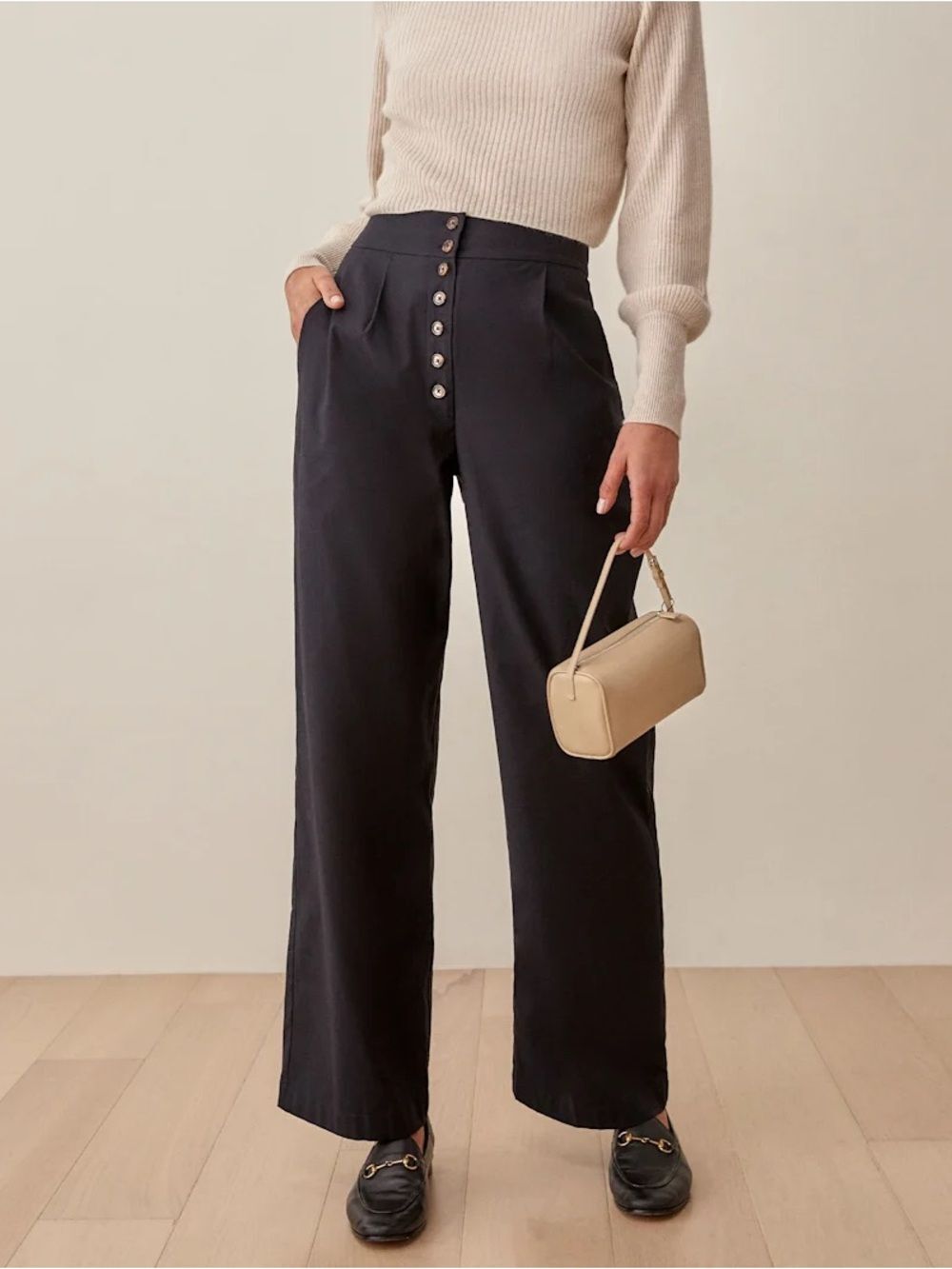Reformation Petites Roz Pants Straight Leg Trousers NEW